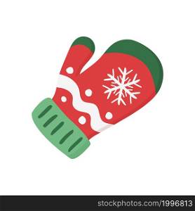 Christmas mitten icon
