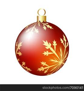 Christmas (New Year) ball. EPS 10 vector illustration with transparency and mesh.