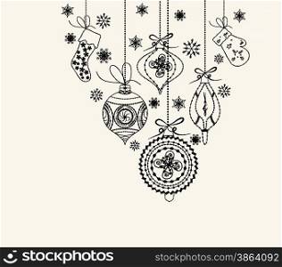Christmas ornaments doodles