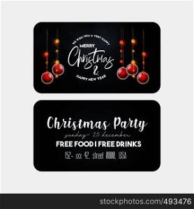 Christmas Party Banner Template. Vector EPS10 Abstract Template background