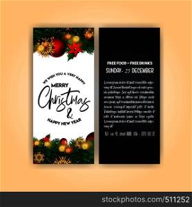 Christmas party cards and poster. Vector EPS10 Abstract Template background