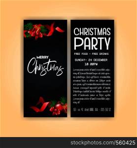Christmas party cards and poster. Vector EPS10 Abstract Template background
