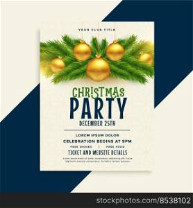 christmas party celebration flyer template