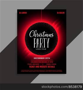 christmas party event invitation flyer template