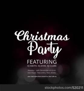 Christmas Party Glowing Background. Vector EPS10 Abstract Template background