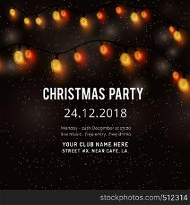 Christmas Party Invitation background. Vector EPS10 Abstract Template background