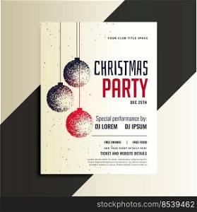 christmas party template flyer design