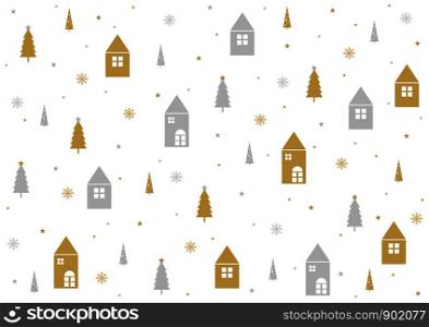 Christmas pattern background design on white background vector illustration