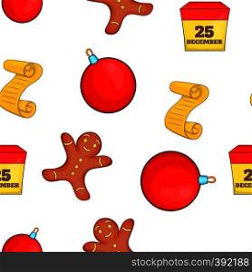 Christmas pattern. Cartoon illustration of christmas vector pattern for web. Christmas pattern, cartoon style