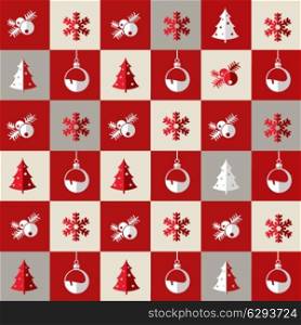 Christmas pattern for gift wrap, postcards or greetings.