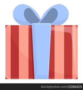 Christmas present icon cartoon vector. Gift box. Cute package. Christmas present icon cartoon vector. Gift box