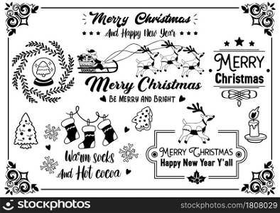 Christmas quote illustration Vector for banner, poster, flyer