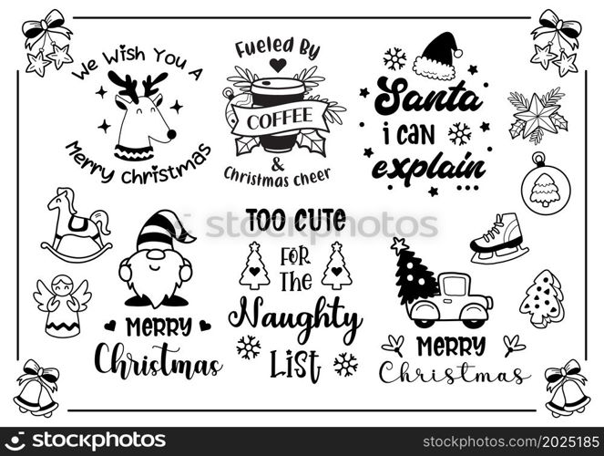 Christmas quote illustration Vector for banner, poster, flyer