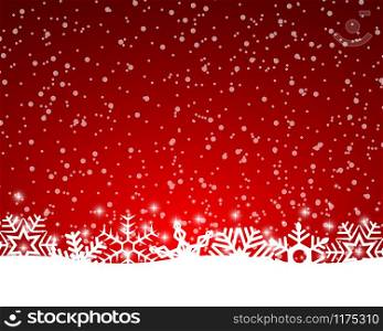 Christmas red background with snowflakes and lightand light. Christmas red background with snowflakes and light