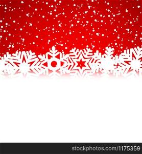 Christmas red background with snowflakes and lightand light. Christmas red background with snowflakes and lightand