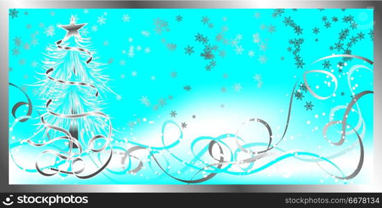 Christmas red background with snowflakes, vector