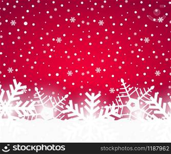 Christmas red background with snowflakes white illustration. Christmas red background with snowflakes