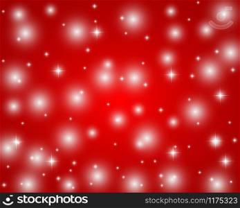 Christmas red shiny background with snowflakes and lens flare.. Christmas red shiny background with snowflakes and stars