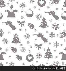Christmas retro vintage seamless pattern. Endless texture can be used for printing onto fabric and paper or scrap booking, surface textile, web page background.