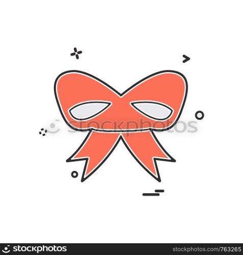 Christmas ribbon icon design vector