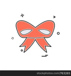 Christmas ribbon icon design vector