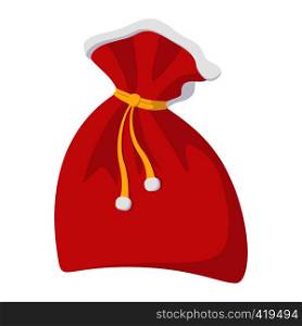 Christmas sack cartoon icon isolated on white background. Christmas sack cartoon icon
