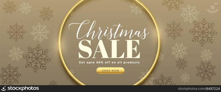 christmas sale banner in snowflakes style design