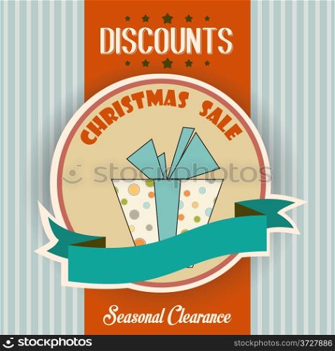Christmas sale design, illustration in vector format