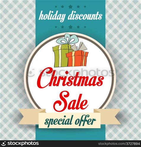 Christmas sale design, vector format