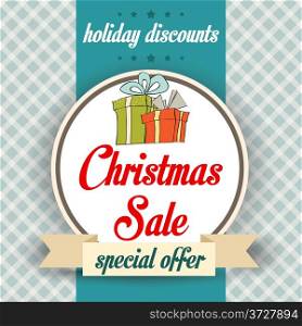 Christmas sale design, vector format