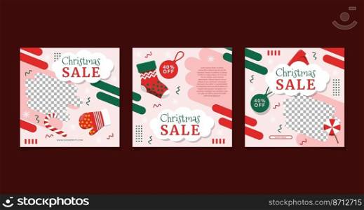 Christmas Sale Discount Social Media Promotion Design