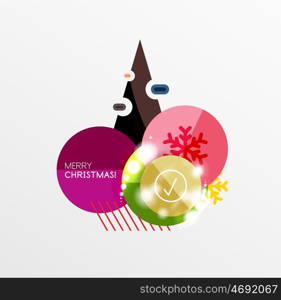 Christmas Sale Paper Stickers. Vector Christmas Sale Paper Stickers