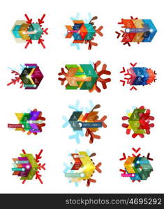 Christmas sale stickers and labels. Christmas sale stickers and labels. Paper infographic template with snowflake