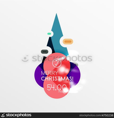 Christmas sale stickers, circle banners