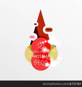 Christmas sale stickers with sample promo text. Christmas sale stickers with sample promo text on geometric shapes - circles