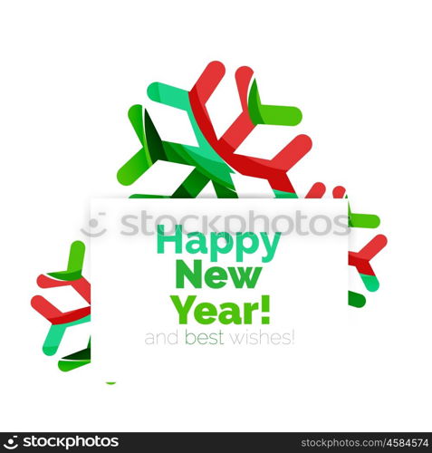 Christmas sale, vector greeting card or banner. Vector New Year elements with white copyspace