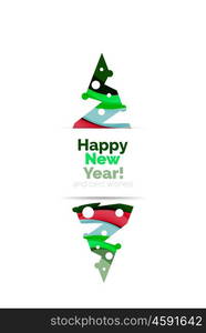 Christmas sale, vector greeting card or banner. Vector New Year elements with white copyspace
