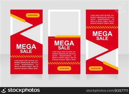 Christmas sales web banner design template. Marketing c&aign. Vector flyer with text space. Advertising placard with customized copyspace. Printable poster for advertising. Arial font used. Christmas sales web banner design template