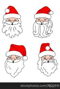 Christmas Santa Clouses set for holiday design