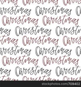 Christmas seamless background with handwritten text. Vector illustration for New Year wrapping paper or textile design. Christmas seamless background with handwritten text. Vector illustration for New Year wrapping paper or textile design.