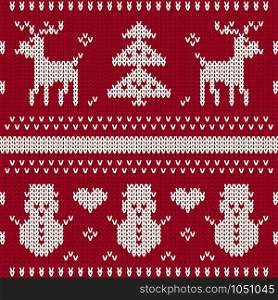 Christmas seamless knitted pattern background, Christmas and New Year greeting cards