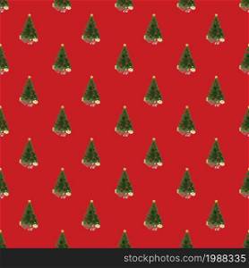 Christmas seamless pattern background. Vector illustration.