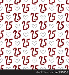 Christmas seamless pattern. Celebration vector background. Christmas pattern for web design with number 25. Christmas seamless pattern. Celebration vector background. Christmas pattern for web design with number 25.