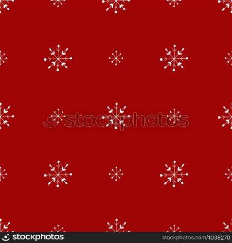 Christmas seamless pattern for background, wrapping paper, fabric, surface design. Naive Christmas repeatable motif in red colors. vector illustration. Christmas seamless pattern for background