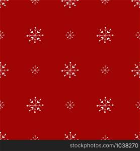 Christmas seamless pattern for background, wrapping paper, fabric, surface design. Naive Christmas repeatable motif in red colors. vector illustration. Christmas seamless pattern for background