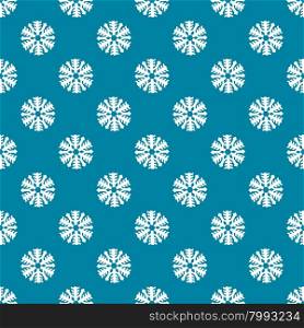 Christmas seamless pattern from snowflakes. Can be used for Wallpaper, design of web page. Blue background