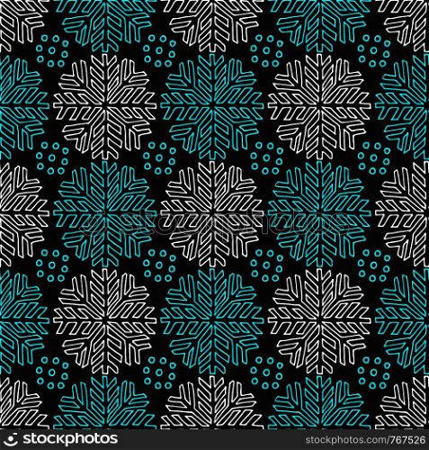 Christmas seamless pattern. Geometric texture with linear snowflakes. Abstract endless background. Vector art for textile or wrapping paper. Christmas seamless pattern. Geometric texture with linear snowflakes. Abstract endless background. Vector art for textile or wrapping paper.