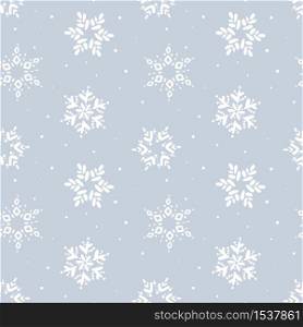 Christmas seamless Pattern. Winter Snowflake vector pattern. Flat line snowing icons, cute snow flakes repeat wallpaper. Nice element for christmas banner, wrapping. New Year.. Christmas seamless Pattern. Winter Snowflake vector pattern. Flat line snowing icons, cute snow flakes repeat wallpaper. Nice element for christmas banner, wrapping. New Year