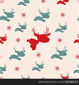 christmas seamless pattern with deer