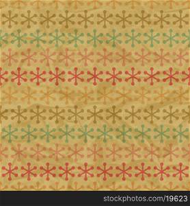Christmas seamless pattern with snowflakes in retro style.